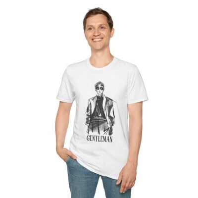 Stylish Gentleman Graphic T-Shirt | Unisex Softstyle Tee for Everyday Wear - Image 2